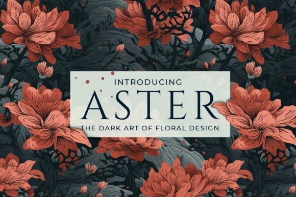 Download Aster - Seamless Gothic Flower Patterns - Flower patterns Collection