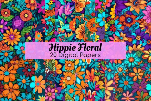 Download Hippie Floral Bright Flower Patterns - Flower patterns Collection