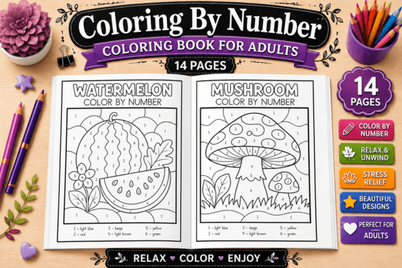 Download Color by Number Coloring Book for Adults - Book for adults Collection