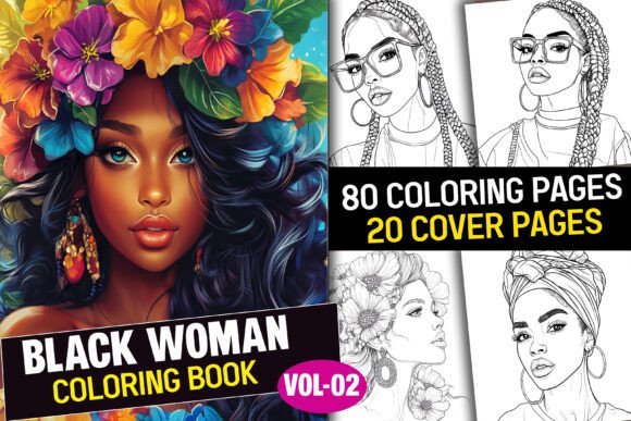 Download Black Woman Coloring Book for Adults - Book for adults Collection
