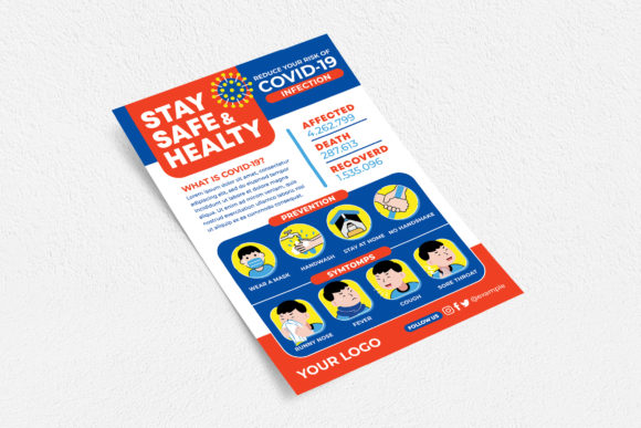 Download Stay Safe &amp; Health Flyer Print Templates - Print templates Collection