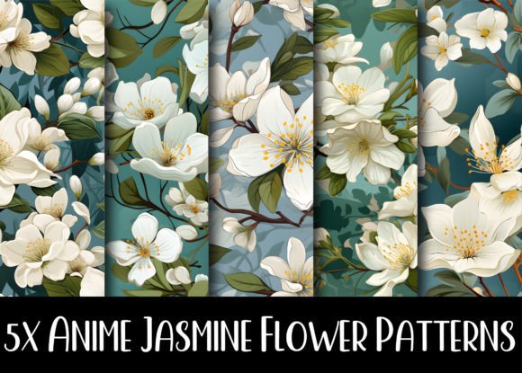 Download Anime Jasmine Flower Patterns Collection - Flower patterns Collection
