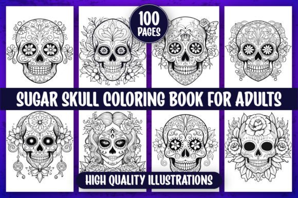 Download SUGAR SKULL COLORING BOOK for ADULTS - Book for adults Collection