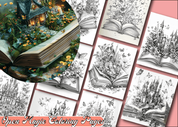 Download Open Magic Coloring Book for Adults - Book for adults Collection