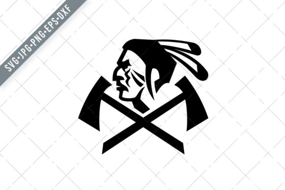 Download Head of Native American Indian Warrior - Indian Collection