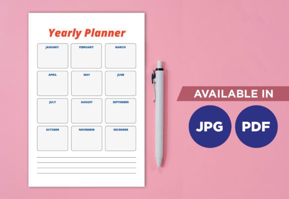 Download Yearly Planner Print Templates - Print templates Collection