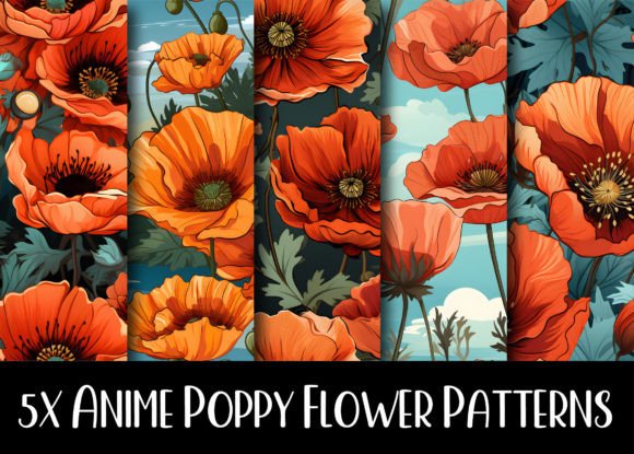 Download Anime Poppy Flower Patterns Collection - Flower patterns Collection